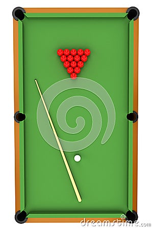 Snooker table Cartoon Illustration