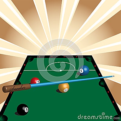 Snooker table Vector Illustration