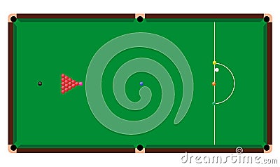 Snooker Table Vector Illustration