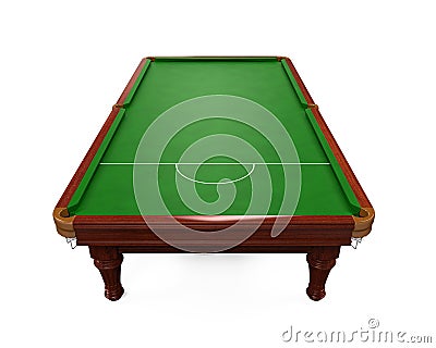 Snooker Table Isolated Stock Photo