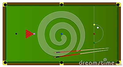 Snooker Table Vector Illustration