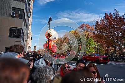 Snoopy in NYC, Thanksgiving parade with Snoopy Balloon in Manhattan Editorial Stock Photo