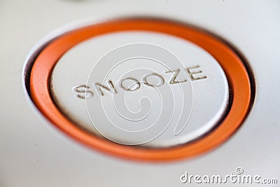 Snooze button detail Stock Photo