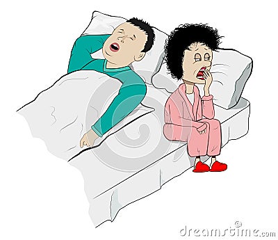 Snoring Vector Illustration