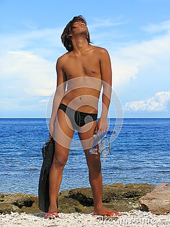 Snorkel fashion show Stock Photo