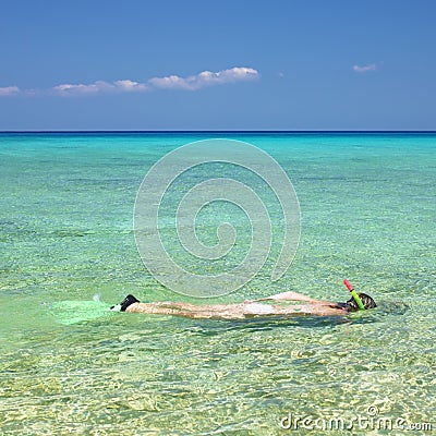 Snorkeling Stock Photo