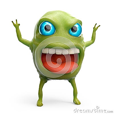 Snot slime monster Cartoon Illustration