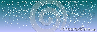 Vector heavy snowfall, background. White snowflakes flying in the air. Vector Illustration