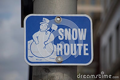 Snow Alternate Route Stock Photo