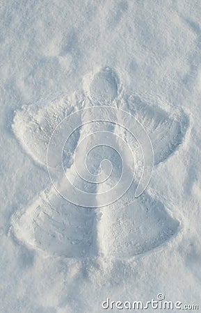 Snow angel Stock Photo