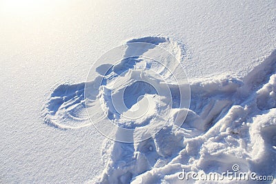 Snow angel Stock Photo