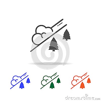 snow avalanche icon. Elements of Christmas holidays in multi colored icons. Premium quality graphic design icon. Simple icon for Stock Photo