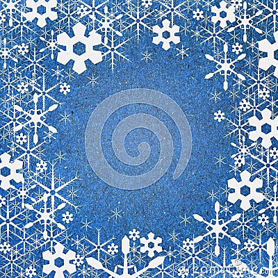 Snow background recycle paper craft Stock Photo