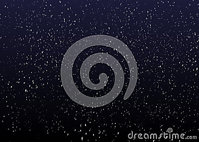 Snow Background Vector. Snowflakes on dark background. Falling snow vector image. EPS 10. Vector Illustration