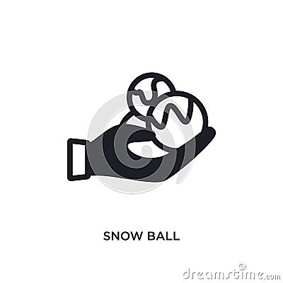 snow ball isolated icon. simple element illustration from winter concept icons. snow ball editable logo sign symbol design on Vector Illustration