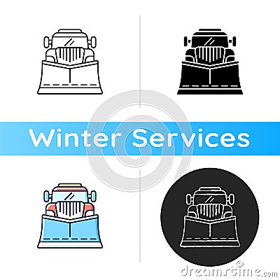 Snow blades for trucks icon Vector Illustration