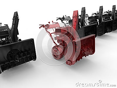 Snow blower purchase concept Cartoon Illustration