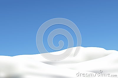 Snow on blue sky Vector Illustration