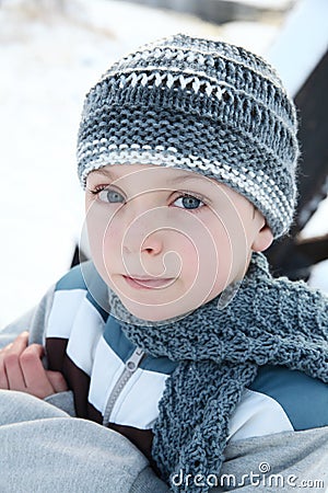 Snow boy Stock Photo