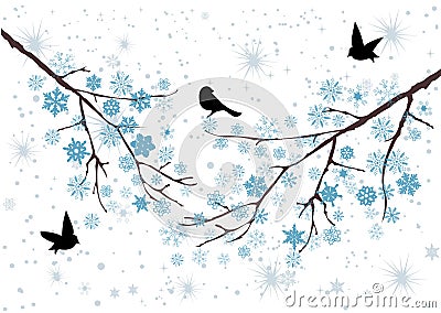 Snow Branches Vector Illustration