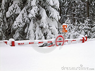 Snow calamity Stock Photo