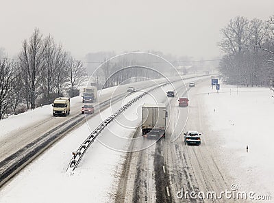 Snow calamity Stock Photo