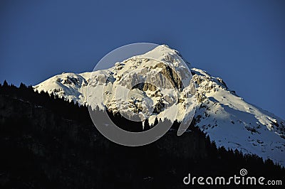 Snow capped Alps Stock Photo