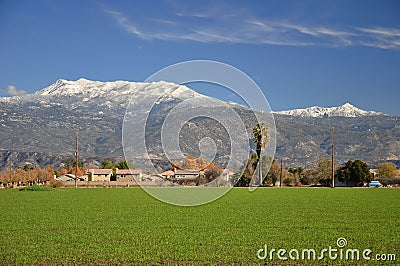 Snow-capped Mount San Jacinto Stock Photo