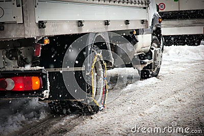 Snow Chains Stock Photo