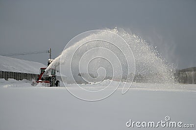Snow clearing Stock Photo