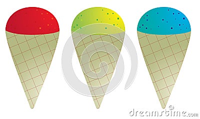 Snow cone Vector Illustration