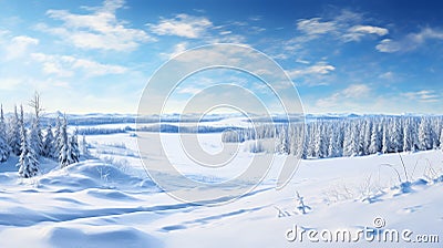 Spectacular Winter Landscape Stock Rihanna With Realistic Impression Stock Photo