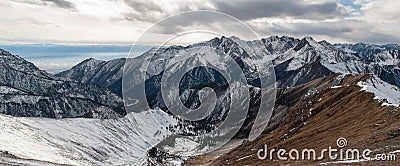 Snow-covered massif Stock Photo