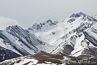 Snow covered mountains Stock Photo