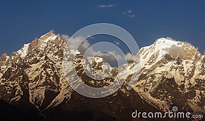 Kinner Kailash mountains Stock Photo