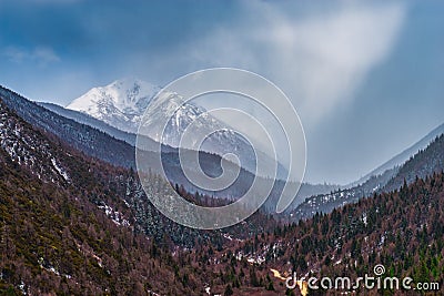 Snow covered YaLa mountian view Stock Photo