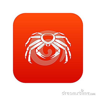 Snow crab icon digital red Vector Illustration