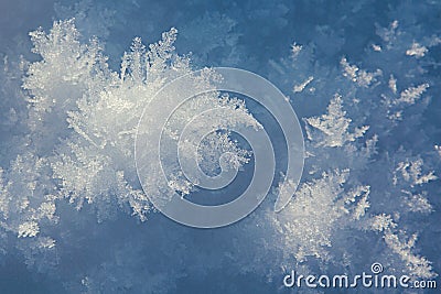 Snow crystal background Stock Photo