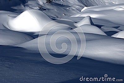Snow dunes Stock Photo