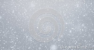 Snow fall snowflakes background, isolated overlay white snowfall light. Snow flakes falling with bokeh effect and winter glitter Stock Photo