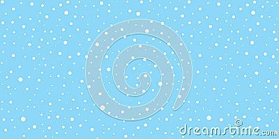 Snow Falling Seamless Pattern Christmas Background Vector Illustration