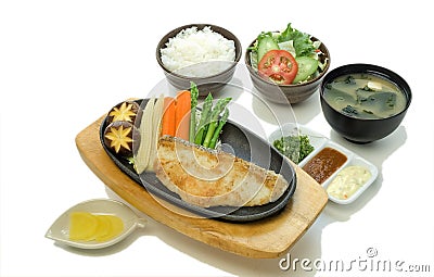 Snow Fish Steak Set Stock Photo