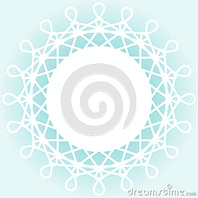 Snow Flake Ice border frame Stock Photo