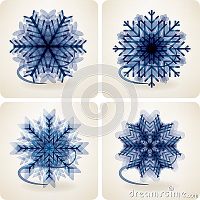 Snow Flakes Vector Illustration