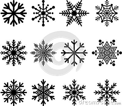 Snow flakes Vector Illustration