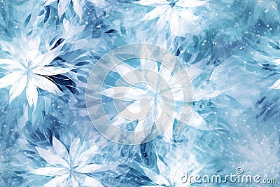 Snow flower background on glass, concept of Winter wonderland Stock Photo