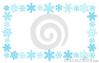 snow frost frame border decorative background Vector Illustration