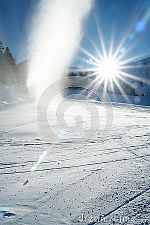 Snow gaiser Stock Photo
