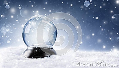 Snow Globe - Christmas Magic Ball Stock Photo