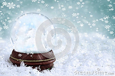 Snow Globe with Clouds Stock Photo